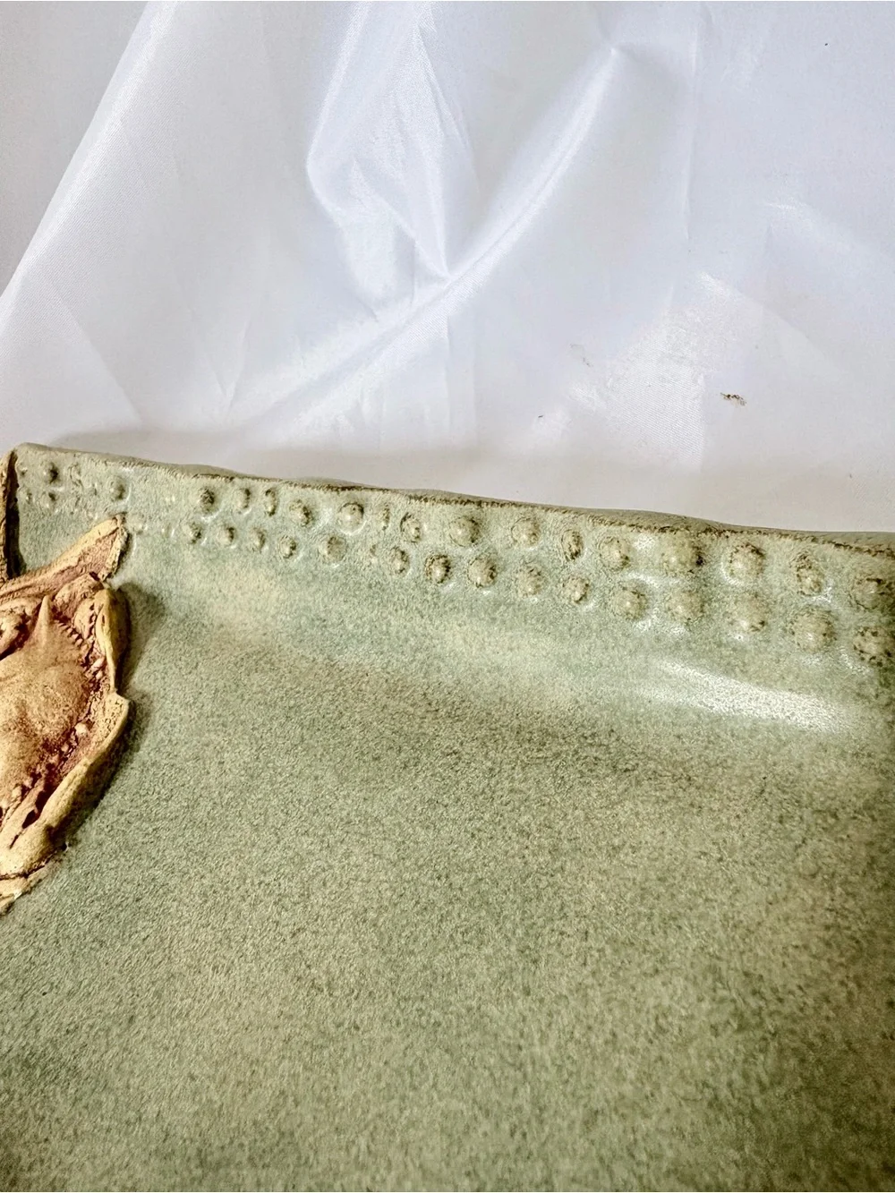 Sea Life Ceramic Serving Tray in Seafoam Green